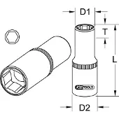Ks Tools 3/4" Sechskant-Stecknuss lang 36 mm - 911.4156