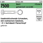 Reyher Gewindefurchendeschraube DIN 7500 6-kantflanschkopf DM 5 x 30 Stahl galvanisch verzinkt