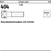 Reyher DIN 404 - Stahl 5.8 blank - M 5x10 - Kreuzlochschrauben mit Schlitz