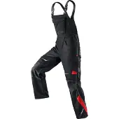 Kübler Pulsschlag Latzhose Schwarz/Mittelrot 40