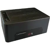 LC-Power LC-DOCK-U3-V, HDD, SSD, Serial ATA III, 2.5,3.5", USB 3.2 Gen 1 (3.1 Gen 1) Type-B, Schwarz, Kunststoff