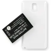AccuCell Samsung Galaxy Note 3, B800BE, Ersatz-Akku 6400mAh mit weißem Zusatzdeckel und NFC