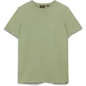 Superdry für Herren. M1011888A Geflammtes Kurzarm-T-Shirt mit grünem Rundkragen (M), Lässig, Baumwolle