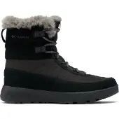 Columbia Snowboots "SLOPESIDETM PEAK LUXE", Damen, Gr. 38,5, schwarz (schwarz, graphite), Leder, Synthetik, Schuhe Snowboots, gefüttert