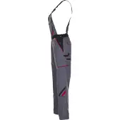Planam Latzhose Highline Damen, Gr. 40 schiefer/schwarz/rot