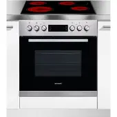 Hanseatic Elektro-Herd-Set "65C90C7-E11B200 + MC-HF662A", Energieeffizienz: A, silber (edelstahlfarben), Herdsets, inkl. 3 Jahre Herstellergarantie, Elektro-Herd-Set
