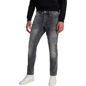 G-Star Regular-fit-Jeans "3301 Straight Tapered", Herren, Gr. 33, Länge 36, grau (grau, used), Denim/Jeans, Obermaterial: 99% Baumwolle, 1% Elasthan, normal normal, Jeans Regular-fit-Jeans