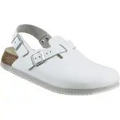 Birkenstock Pantolette "Tokio", Damen, Gr. 47, weiß, Obermaterial: 100% Rindsleder Leather cow., Schuhe Pantolette