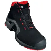 Uvex Schnürstiefel schwarz/rot 1 x-tended support, S3, EU-Schuhgröße: 51