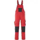 Mascot Leipzig Latzhose mit Knietaschen UNIQUE Rot / Schwarz 56 - 12069-203-0209-76C56 - Rot / Schwarz