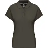 Kariban Cotton Classics-20.K242 Damen Piqué Polo Gr. L dark khaki