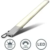 B.K. Licht LED-Unterschrankleuchte Kniff silber, Länge 57,5 cm, 3.000 K