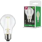 Paulmann LED-Leuchtmittel "Efficient-Line Filament 230V LED Birne E27 806lm 4,3W 4000K dimmb.Klar", Energieeffizienz: B, transparent, L:10,5cm Ø:6cm, Leuchtmittel, LED-Leuchtmittel
