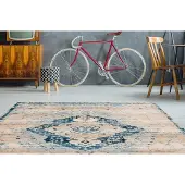 My Home Teppich "Marina" Gr. 2, beige (creme, blau), B:80cm H:5mm L:150cm, Kunstfaser, Teppiche, Teppich, Wohnzimmer