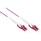 Varia LWL Patchkabel OM4 Duplex 15m LC-LC Uniboot violett, halogenfrei