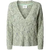 Pepe Jeans für Damen. PL702306 Camilla Pullover grün (XS), Lässig, Baumwolle, Langarm