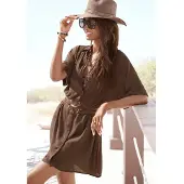 LASCANA Longbluse in braun | Gr.: 36