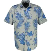 Lerros 1100000002199 "Kurzärmeliges Herrenhemd, Hawaiian-Style", Herren, Gr. S, Normalgrößen, grau (tinted grau), 100% Baumwolle, Hemden 1100000002199