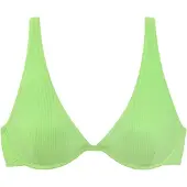 Venice beach Bügel-Bikini-Top "Lucky", Damen, Gr. 38, Cup B, grün (lime), Recycling-Polyamid, Strukturmuster, Bikini-Oberteile Bügel-Bikini-Top, aus gerippter Strukturware