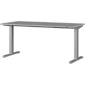Germania Schreibtisch "GW-Agenda Schreibtisch", silber (lichtgrau, silber, silber, lichtgrau), B:160cm T:80cm, Tische, Schreibtisch, elektrisch höhenverstellbar mit Memory-Funktion