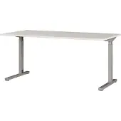 Germania Schreibtisch "Prescott", silber (lichtgrau, silber, silber, lichtgrau), B:160cm H:80cm T:80cm, Tische, Schreibtisch, Breite 160 cm