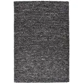 Theko Wollteppich "Arlberg" Gr. 3, grau (dunkelgrau), B:140cm H:23mm L:200cm, Wolle, Teppiche, Wollteppich, meliert, reine Wolle, Strickoptik, ideal im Wohnzimmer & Schlafzimmer