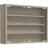 VCM Wandregal "Hängevitrine Wandvitrine Sammel Deko Agisa M", braun (sonoma, eiche), B:57cm H:40cm T:10cm, Regale, Wandregal