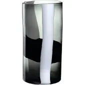 Leonardo Dekovase "Vase BANDA NERA", schwarz, B:20cm H:39,5cm T:20cm, Glas, Vasen, Dekovase