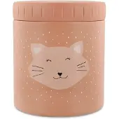 Trixie Isothermische Lunchpot 500 ml - Mrs. Cat - Edelstahl Thermobehälter rosa
