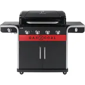 Char-Broil Gas2Coal 2.0 4B, Grill, Holzkohle + Erdgas, 15200 W, MADE2MATCH, Wagen, Feuerrost
