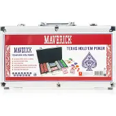 Maverick Pokerset Zwei Decks Chips Und Würfel Im Metallkoffer Brettspiel