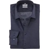 Olymp Level 5 Hemd Pinpoint Navy