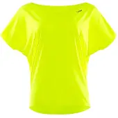 Winshape Oversize-Shirt "DT101", Damen, Gr. L, gelb (neon gelb), 80% Polyester, 20% Elasthan, U-Boot-Ausschnitt, Shirts Oversize-Shirt, Functional
