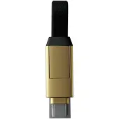Rolling Square InCharge 6, USB-C/Lightning/Micro-USB, 6 cm, Gold