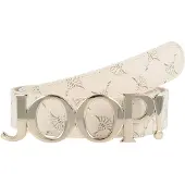 JOOP! Koppelgürtel JOOP, Damen, Gr. 85, beige (sanftes weiß), Materialmix, Gürtel Koppelgürtel, mit Cornflower-Alloverprint und Logo-Pin-Schließe, Topseller