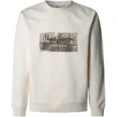 Pepe Jeans für Herren. PM582842 Dalter Sweatshirt weiß (XXL), Lässig, Baumwolle, Nachhaltig