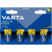 Varta 04914, LR14, Alkali, 1,5 V, 4 Stück(e), Blau, 50 mm