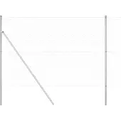 vidaXL Bodenmontierter Sechseckzaun 50 x 1,5 m Verzinkter Stahl Silber