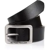 Tom Tailor Ledergürtel "TTEVE", Damen, Gr. 80, schwarz, Rindsleder, unifarben, Gürtel Ledergürtel, 4 cm breiter Damen Ledergürtel, kalssiches Must-Have