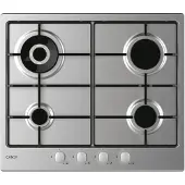 Candy Idea CHW6BR4WX, Edelstahl, Integriert, 60 cm, Gaskochfeld, Edelstahl, 4 Zone(n)