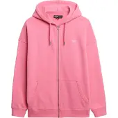 Superdry für Damen. W2012350A Studios Rosa Sweatshirt mit Reißverschluss (XS), Lässig, Recyceltes Polyester, Nachhaltig