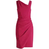 Vera Mont Cocktailkleid "Cocktailkleid ohne Arm", Damen, Gr. 42, EURO, rot (schwarz raspberry), 95% Polyester PES. 5% Elasthan EL., Kleider Cocktailkleid