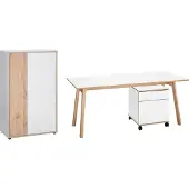 VOGL Möbelfabrik Büromöbel-Set VOGL MÖBELFABRIK "Trelle", weiß, Holzwerkstoff, Arbeitsmöbel-Sets, Büromöbel-Set