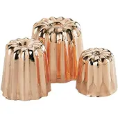 De Buyer 6820.45N Canelés vroubkovaná měď průměr 45 cm