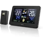 Hama Wetterstation Premium, mit LED-Farbdisplay und USB-Ladefunktion