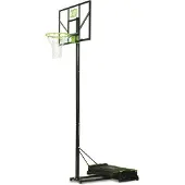 Exit Comet Basketballkorb Outdoor mit Ständer, mobil auf Rädern, in 6 Höhen verstellbar von 230 bis 305 cm, mit Ring und Netz