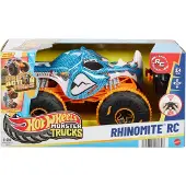 Hot Wheels Monster Trucks RC Rhinomite im Maßstab 1:24, Spielzeug-Truck mit batteriebetriebener Fernbedienung, Fahrzeug, 4 Jahr(e), AAA, Kunststoff, Mehrfarbig