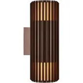 Nordlux Außenwandlampe Aludra Double Seaside Alu braun 2-flg.