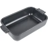 Peugeot Auflaufform APPOLIA Keramik rechteckig, 22 x 12 x 4,5 cm, Spülmaschinenfeste Keramikschale unempfindlich gegenüber Temperaturveränderungen, Farbe: schiefergrau