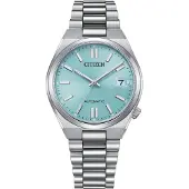 Citizen Automatikuhr "TSUYOSA 37 mm", blau (silberfarben, hellblau, hellblau), Armbanduhren, Damen, silberfarben, Automatikuhr, Armbanduhr, Damenuhr, Mechanische Uhr, Edelstahlarmband, analog, Tag